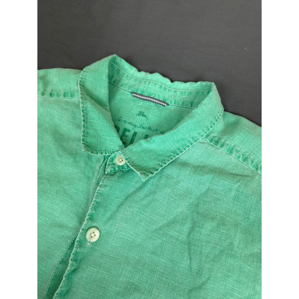 Tommy Bahama Relax Mens XXL Green 100% Linen Long Sleeve Button Up Shirt‎ - Picture 10 of 16